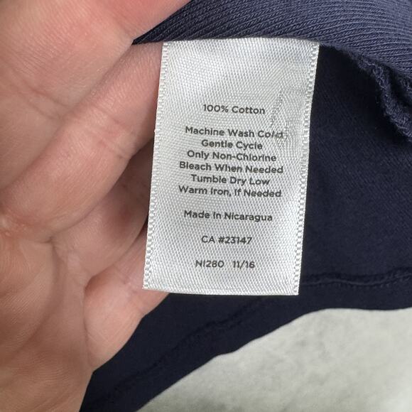 Talbots Shirt Womens Medium Navy Blue V Neck Short Sleeve Classic Tee Cotton NEW - Picture 6 of 11